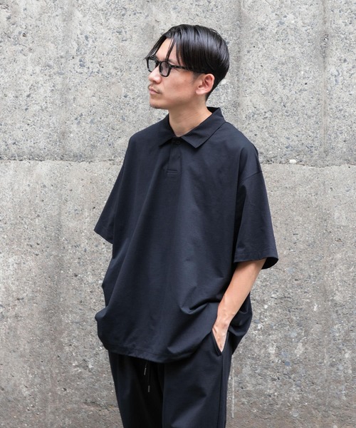 美品★アーバンリサーチ　ポロシャツ　半袖　ブラック　L　1.9万　綿　紺　春夏 セール】SHADE TECH ポロシャツ（ポロシャツ）｜URBAN RESEARCH