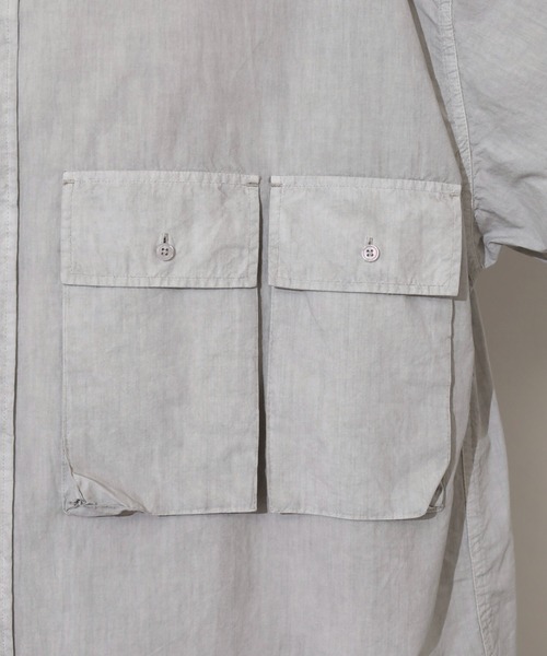 many men many mind（メニーメンメニーマインド）の「MANYMENMANYMINDS セットアップ ピグメント マルチポケット 半袖シャツ＆ショートパンツ（セットアップ・メンズ・ブルー/チャコール/サンドベージュ・L/M）」の8枚目の写真