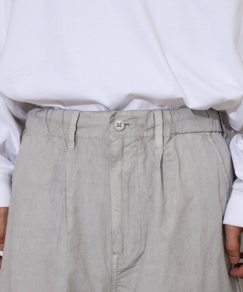 many men many mind（メニーメンメニーマインド）の「MANYMENMANYMINDS セットアップ ピグメント マルチポケット 半袖シャツ＆ショートパンツ（セットアップ・メンズ・ブルー/チャコール/サンドベージュ・L/M）」の13枚目の写真