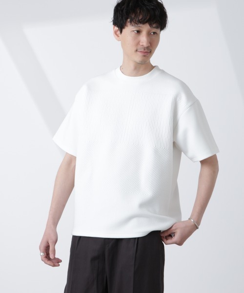 NANO universe（ナノユニバース）の「オリジナルフクレジャガードTシャツ（Tシャツ/カットソー・メンズ・ホワイト/ライトグレー/ブルー/スミクロ・S/M/L）」の2枚目の写真