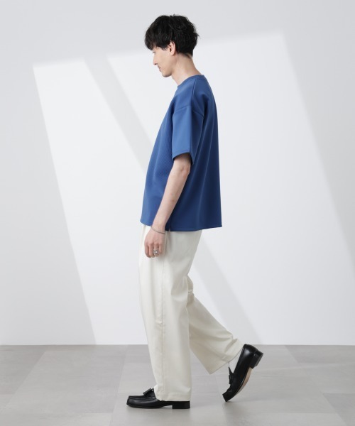 NANO universe（ナノユニバース）の「オリジナルフクレジャガードTシャツ（Tシャツ/カットソー・メンズ・ホワイト/ライトグレー/ブルー/スミクロ・S/M/L）」の7枚目の写真