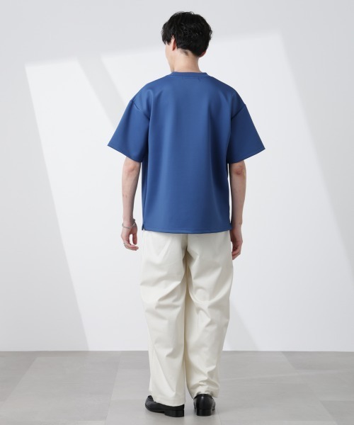 NANO universe（ナノユニバース）の「オリジナルフクレジャガードTシャツ（Tシャツ/カットソー・メンズ・ホワイト/ライトグレー/ブルー/スミクロ・S/M/L）」の8枚目の写真