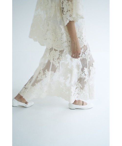CLANE（クラネ）の「CLANE/クラネ/SHEER FLOWER LACE SKIRT（スカート