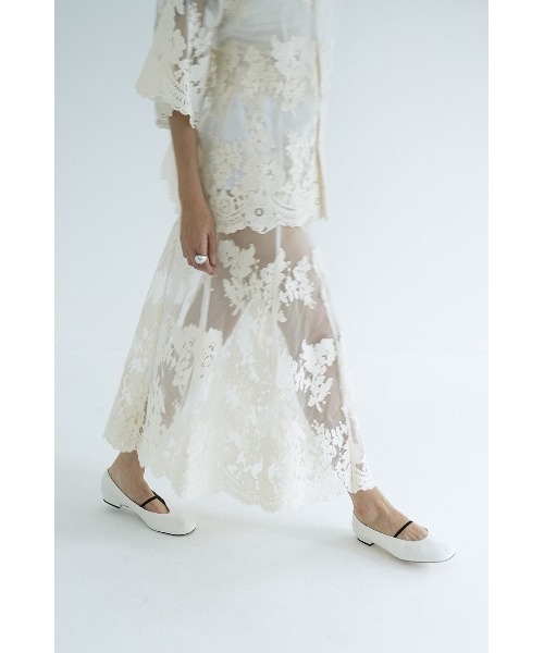 CLANE(クラネ)の「CLANE/クラネ/SHEER FLOWER LACE SKIRT(スカート・レディース・アイボリー・1)」の14枚目の写真