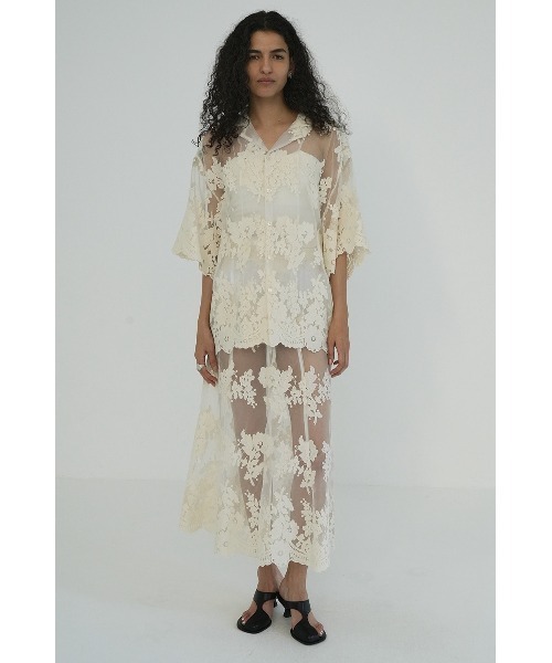 CLANE(クラネ)の「CLANE/クラネ/SHEER FLOWER LACE SKIRT(スカート・レディース・アイボリー・1)」の15枚目の写真