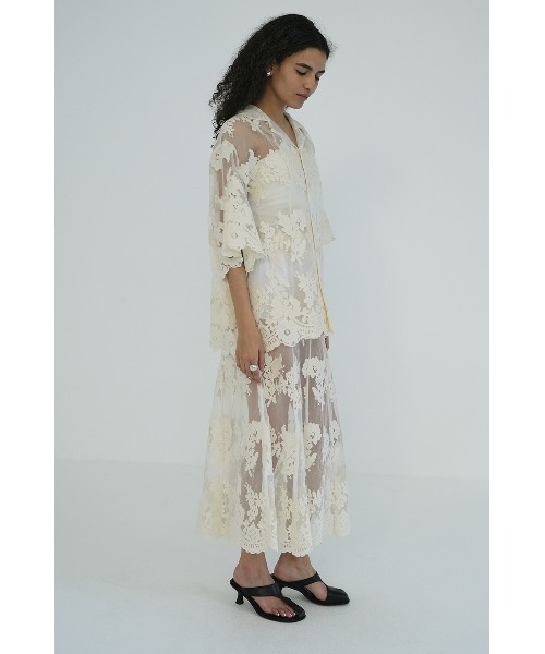 CLANE(クラネ)の「CLANE/クラネ/SHEER FLOWER LACE SKIRT(スカート・レディース・アイボリー・1)」の17枚目の写真