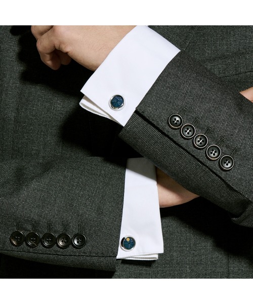 MONTBLANC（モンブラン）の「カフリンクス ムーンフェイズ ムーブメント（カフリンクス・メンズ・ブルー・ONE SIZE）」の2枚目の写真