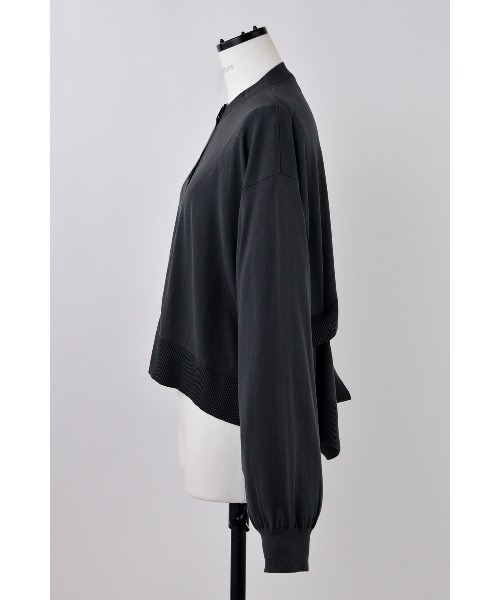 nagonstans カーブスリーブカーディガン curve-sleeves cardigan｜M｜Black｜knit wear｜någonstans