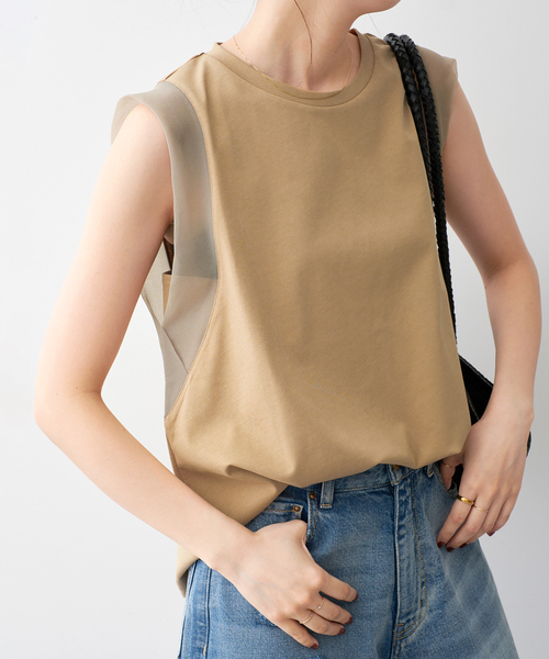 Spick & Span（スピックアンドスパン）の「《追加》オーガンジーコンビプルオーバー（Tシャツ/カットソー・レディース・ブラック/ベージュ/ホワイト・FREE）」の20枚目の写真