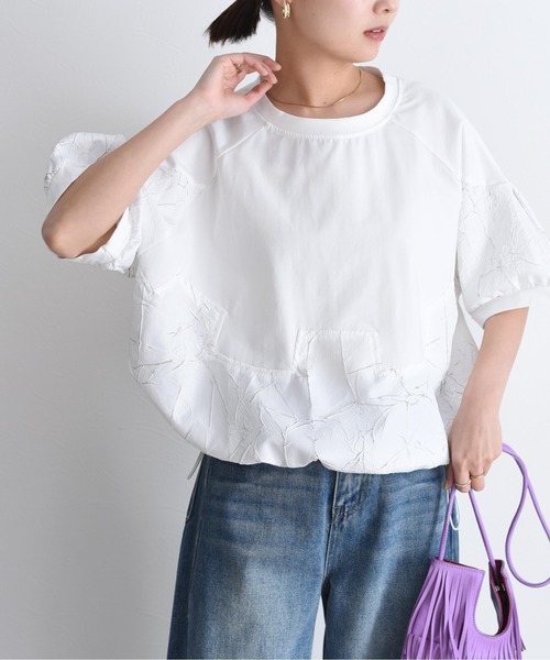 エイミーロウ セール】4TEXカットジャガードトップス（Tシャツ/カットソー