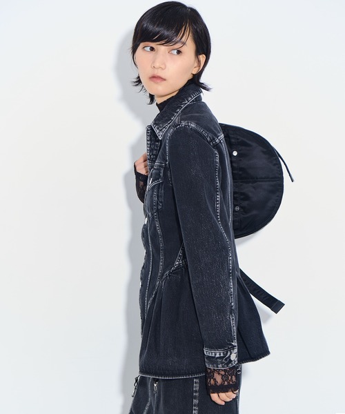 beautiful people（ビューティフルピープル）の「【beautiful people/ビューティフルピープル】《STUDIOUS別注》《新型》ナイロンムーンショルダーバッグ/三日月バッグ（ショルダーバッグ・レディース・ブラック・FREE）」の21枚目の写真