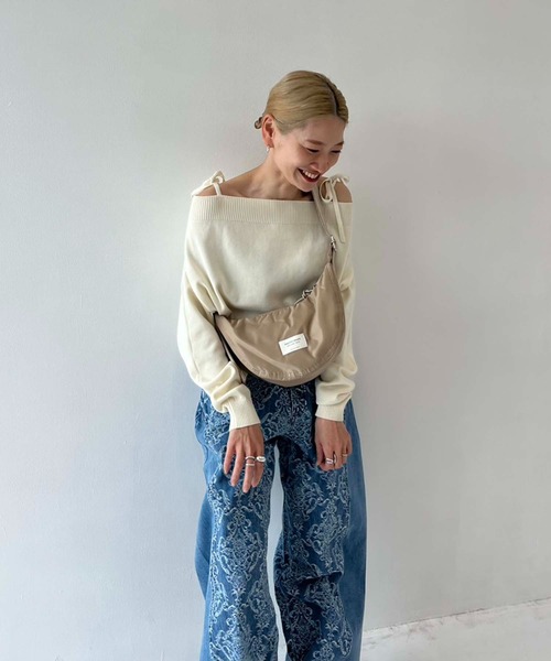 【beautiful people】　ナイロンムーンショルダーバッグ beautiful people/ビューティフルピープル】《STUDIOUS別注》《新型