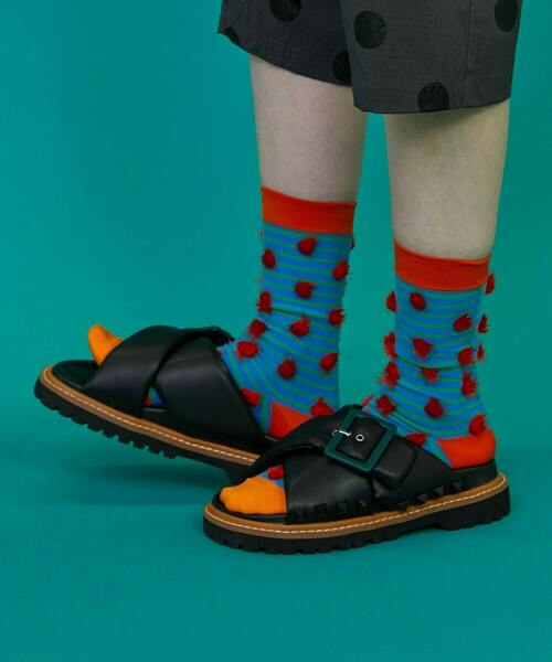 FRAPBOIS（フラボア）の「フェザソックス（ソックス/靴下・レディース・ベージュ/ブラック/ブルー・FREE）」の9枚目の写真