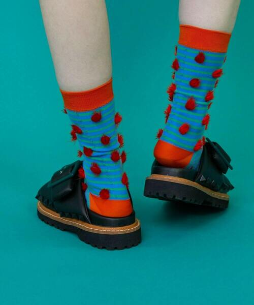 FRAPBOIS（フラボア）の「フェザソックス（ソックス/靴下・レディース・ベージュ/ブラック/ブルー・FREE）」の10枚目の写真