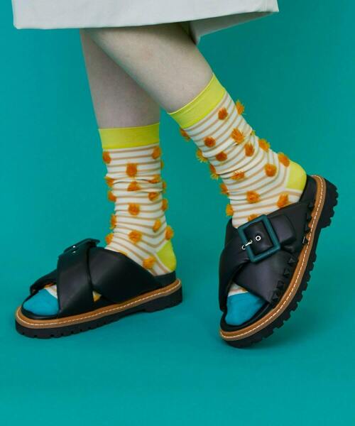 FRAPBOIS（フラボア）の「フェザソックス（ソックス/靴下・レディース・ベージュ/ブラック/ブルー・FREE）」の13枚目の写真