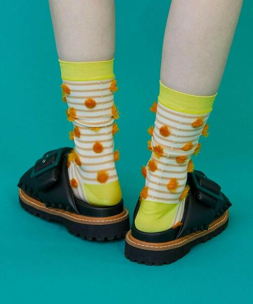 FRAPBOIS（フラボア）の「フェザソックス（ソックス/靴下・レディース・ベージュ/ブラック/ブルー・FREE）」の14枚目の写真