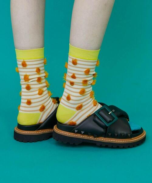 FRAPBOIS（フラボア）の「フェザソックス（ソックス/靴下・レディース・ベージュ/ブラック/ブルー・FREE）」の15枚目の写真