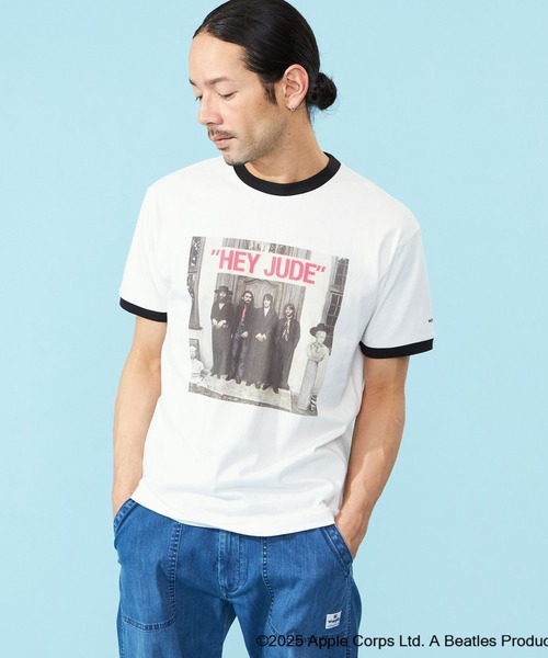 Lee（リー）の「Lee/リー【BEATLES】プリントリンガーTシャツ（Tシャツ/カットソー・メンズ・ホワイト系その他2/ホワイト系その他3・X-SMALL/SMALL/MEDIUM/LARGE）」の2枚目の写真