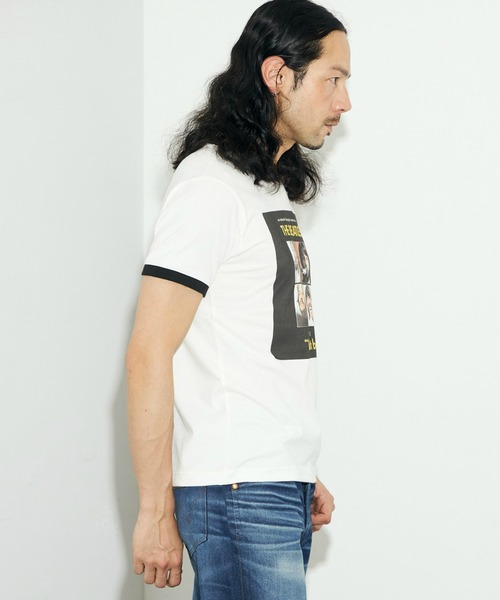 Lee（リー）の「Lee/リー【BEATLES】プリントリンガーTシャツ（Tシャツ/カットソー・メンズ・ホワイト系その他2/ホワイト系その他3・X-SMALL/SMALL/MEDIUM/LARGE）」の3枚目の写真