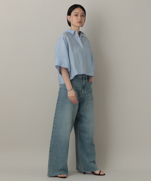 A part by(アパートバイ)の「ワイドスリーブショートシャツ(シャツ/ブラウス・レディース・ネイビー/アイボリー/ブルー系その他3・FREE)」の17枚目の写真