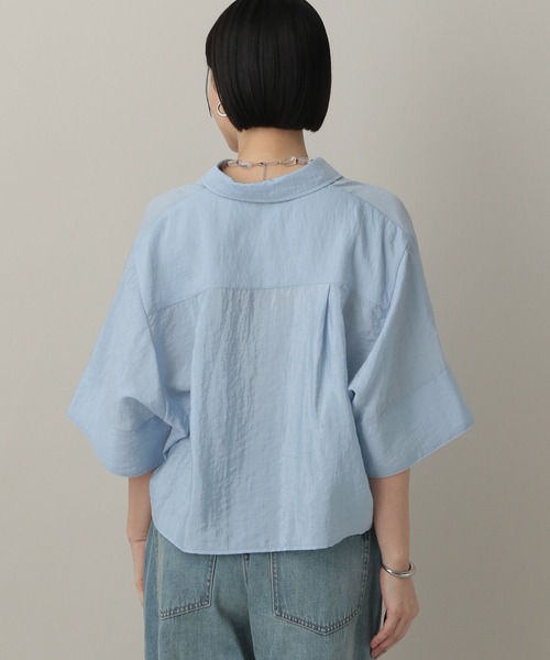 A part by(アパートバイ)の「ワイドスリーブショートシャツ(シャツ/ブラウス・レディース・ネイビー/アイボリー/ブルー系その他3・FREE)」の21枚目の写真