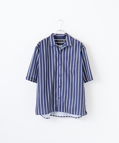 FUNALIVE(ファンアライブ)の「Print open short-sleeved shirt / 総柄プリント オープン半袖シャツ unisex(シャツ/ブラウス・メンズ・グレイッシュベージュ/ネイビー/マスタード/ブラック/アイボリー/ブルー・M/LL/L)」の5枚目の写真