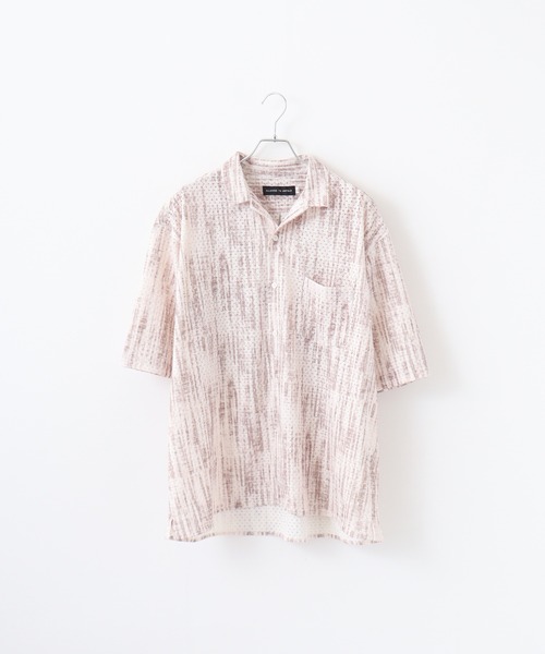 FUNALIVE(ファンアライブ)の「Print open short-sleeved shirt / 総柄プリント オープン半袖シャツ unisex(シャツ/ブラウス・メンズ・グレイッシュベージュ/ネイビー/マスタード/ブラック/アイボリー/ブルー・M/LL/L)」の4枚目の写真