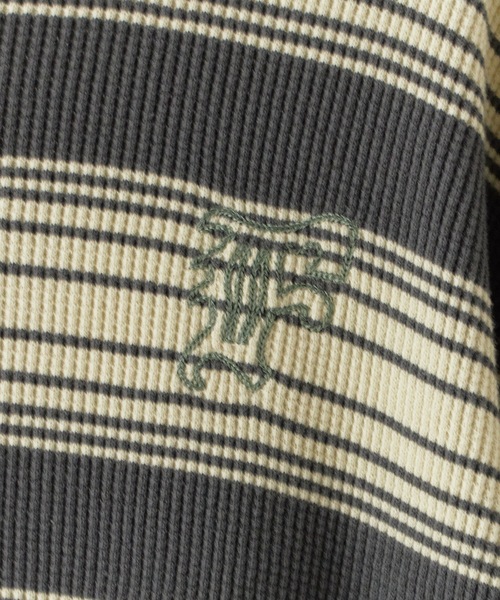 FACETASM（ファセッタズム）の「FACETASM/ファセッタズム WAFFLE KNIT TEE 半袖Tシャツ（Tシャツ/カットソー・メンズ・ミント/チャコール・5）」の7枚目の写真