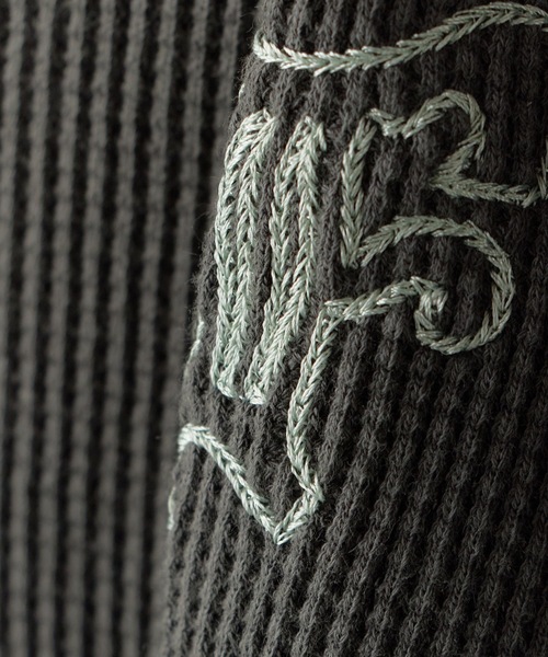 FACETASM（ファセッタズム）の「FACETASM/ファセッタズム WAFFLE KNIT TEE 半袖Tシャツ（Tシャツ/カットソー・メンズ・ミント/チャコール・5）」の11枚目の写真