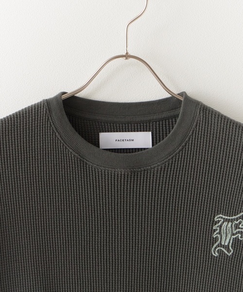 FACETASM（ファセッタズム）の「FACETASM/ファセッタズム WAFFLE KNIT TEE 半袖Tシャツ（Tシャツ/カットソー・メンズ・ミント/チャコール・5）」の5枚目の写真