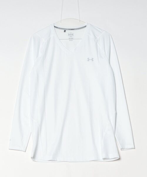 UNDER ARMOUR(アンダーアーマー)の「UAアイソチル フィッティド ロングスリーブ Vネックシャツ(ゴルフ/メンズ)(Tシャツ/カットソー・メンズ・ホワイト・XL/M/L/S/2XL)」の8枚目の写真
