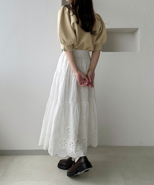 apres jour clair（アプレジュールクレア）の「【apres jour clair】パフスリーブトップス（ニット/セーター・レディース・ライトイエロー/ピンクベージュ/アイボリー・X-LARGE/フリー）」の15枚目の写真