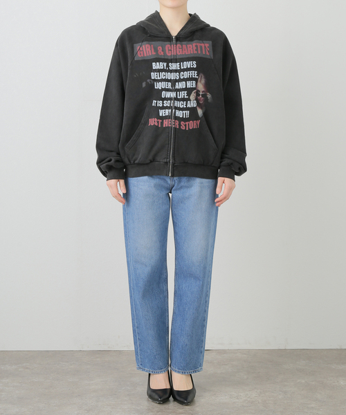 Oriens JOURNAL STANDARD(オリエンス ジャーナルスタンダード)の「【Praying/プレイング】 Girl and Cigarette Hoodie PRAY240887-0(パーカー・レディース・ブラック・X-SMALL)」の8枚目の写真