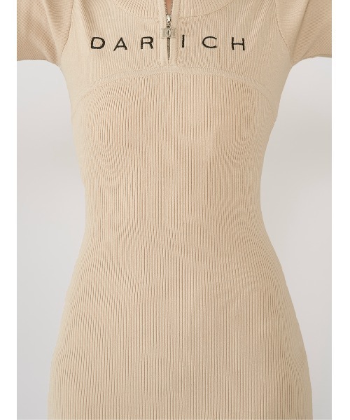 Darich(ダーリッチ)の「ハーフジップリブニットミニワンピース(ワンピース・レディース・グレー/ブラック/ベージュ・FREE)」の20枚目の写真