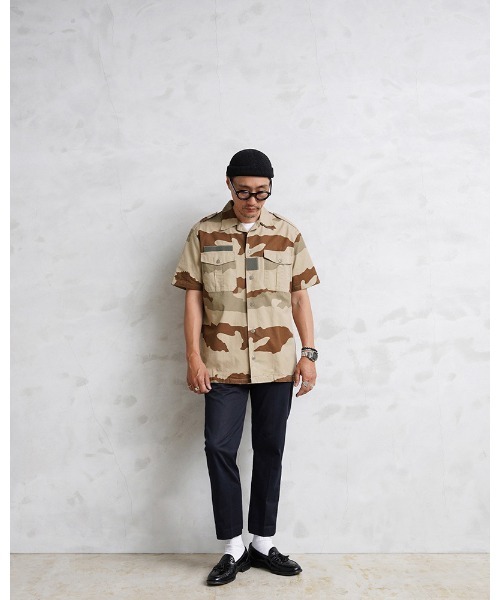 WAIPER.inc（ワイパーインク）の「《USED/古着》実物 USED フランス軍 チャドシャツ 半袖 デザートカモ（シャツ/ブラウス・メンズ・ブラウン系カモフラージュ・41/42/43/44）」の5枚目の写真