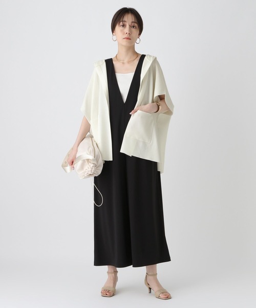 Elura（エルーラ）の「サマープロテクトフードジレ/495592（カーディガン/ボレロ・レディース・ホワイト/ブラック・FREE）」の3枚目の写真