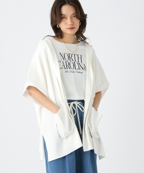 Elura（エルーラ）の「サマープロテクトフードジレ/495592（カーディガン/ボレロ・レディース・ホワイト/ブラック・FREE）」の21枚目の写真