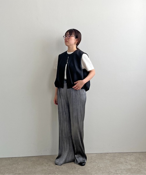 palm RICHE(ポームリシュ)の「バルーンベスト(ベスト・レディース・ベージュ/ダークグレー/ブラック・M)」の5枚目の写真