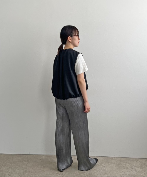 palm RICHE(ポームリシュ)の「バルーンベスト(ベスト・レディース・ベージュ/ダークグレー/ブラック・M)」の6枚目の写真