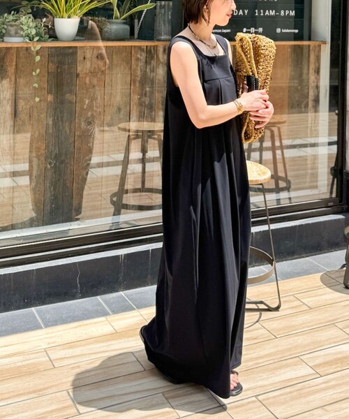 NOLLEY'S ノーリーズ ウォッシャブルバーズアイコクーンワンピース セットアップ対応》ウォッシャブルバーズアイコクーンワンピース