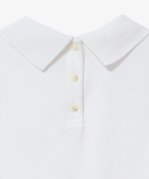 LACOSTE(ラコステ)の「コットン鹿の子 メッシュカラー バックボタンノースリーブポロシャツ(ポロシャツ・レディース・ブラック/ホワイト・34/36/40/38)」の18枚目の写真