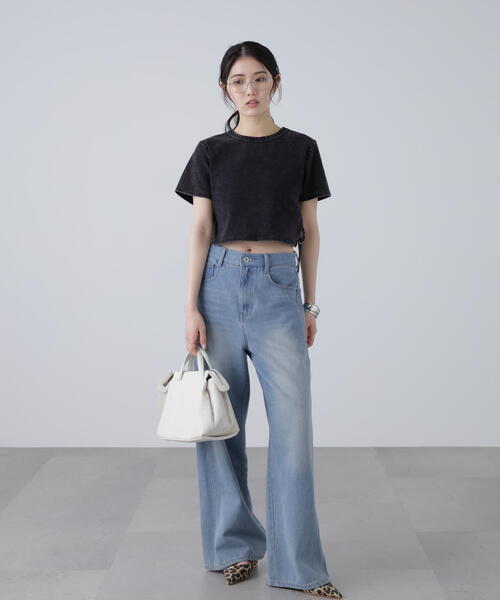 FREE'S MART(フリーズマート)の「ヴィンテージ加工サイドベルトT(Tシャツ/カットソー・レディース・ブラック/ホワイト/ブラウン・FREE)」の11枚目の写真