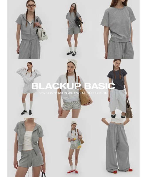 BLACKUP（ブラックアップ）の「[B-BASIC] エアスウェットマイクロショートパンツ（スウェットパンツ・レディース・ブラック/ホワイト系/グレー・MEDIUM/SMALL）」の4枚目の写真