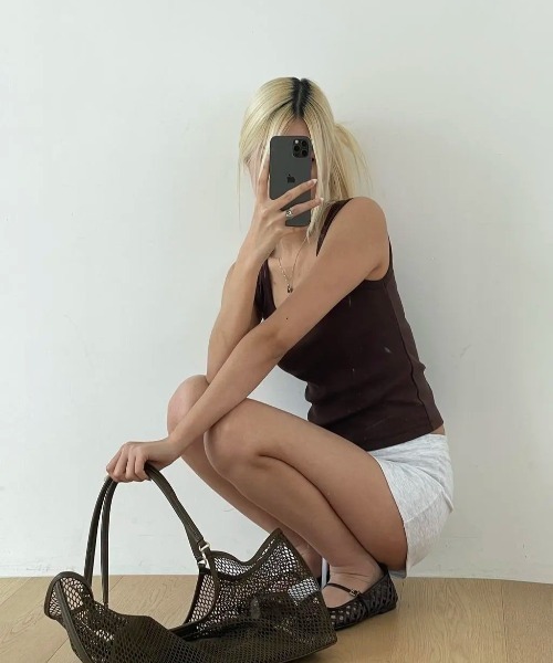 BLACKUP（ブラックアップ）の「[B-BASIC] エアスウェットマイクロショートパンツ（スウェットパンツ・レディース・ブラック/ホワイト系/グレー・MEDIUM/SMALL）」の6枚目の写真