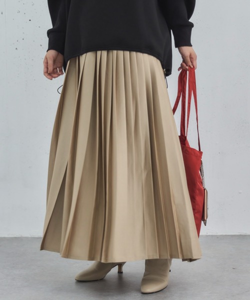 Doux archives（ドゥアルシーヴ）の「ランダムプリーツスカート（スカート・レディース・ネイビー/ベージュ/アイボリー・FREE）」の17枚目の写真