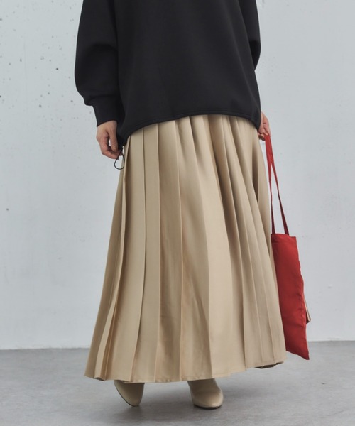 Doux archives（ドゥアルシーヴ）の「ランダムプリーツスカート（スカート・レディース・ネイビー/ベージュ/アイボリー・FREE）」の18枚目の写真
