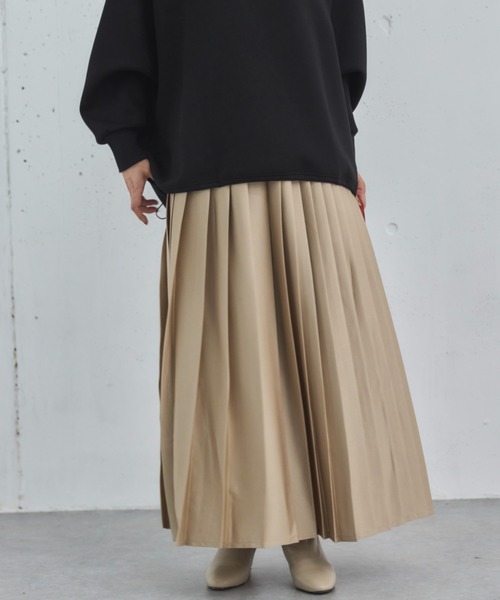 Doux archives（ドゥアルシーヴ）の「ランダムプリーツスカート（スカート・レディース・ネイビー/ベージュ/アイボリー・FREE）」の19枚目の写真