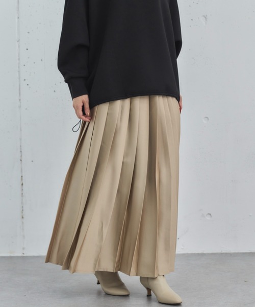 Doux archives（ドゥアルシーヴ）の「ランダムプリーツスカート（スカート・レディース・ネイビー/ベージュ/アイボリー・FREE）」の20枚目の写真
