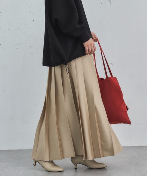 Doux archives（ドゥアルシーヴ）の「ランダムプリーツスカート（スカート・レディース・ネイビー/ベージュ/アイボリー・FREE）」の21枚目の写真