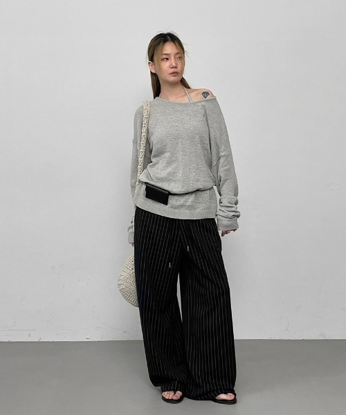 ☆韓国の人気☆【RIBBONBIT】☆Miia Layerd Pants☆パン.ツ☆ RISA監修・新サイズ追加・全骨格美人見え】2タックワイドパンツ